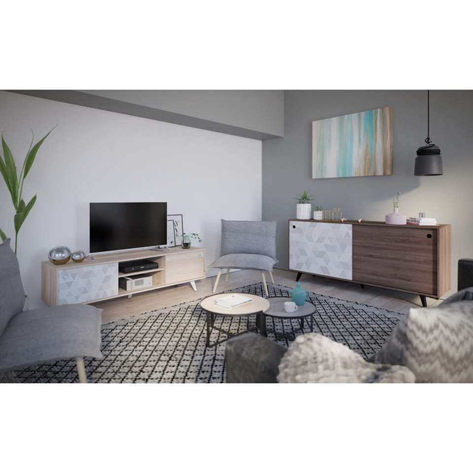 Demeyere Tv-Meubel Slide - Bruin tout Meuble Demeyere