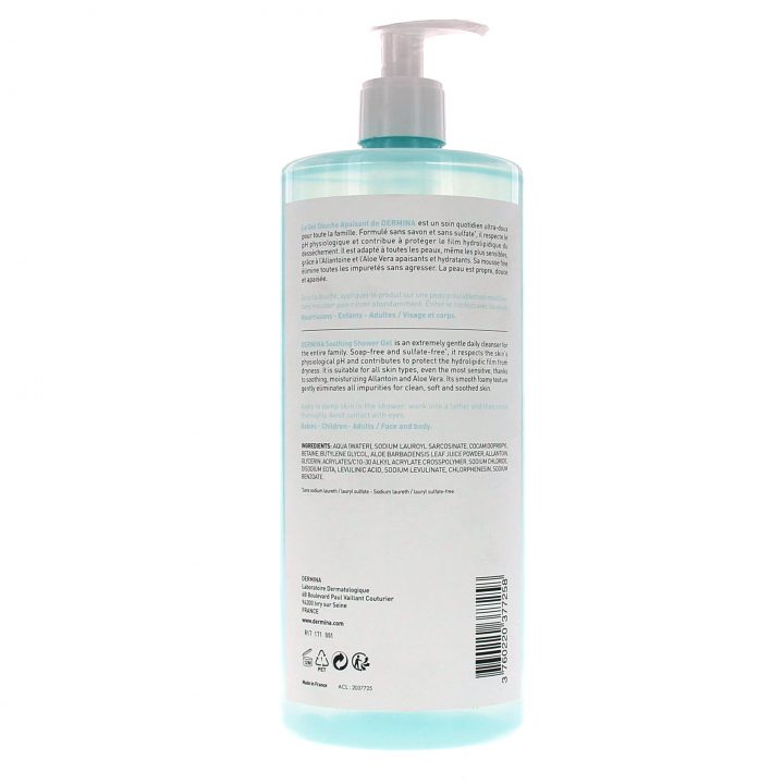 Dermina Atolina Gel Douche Flacon 1L encequiconcerne Gel Douche Sans Sulfate