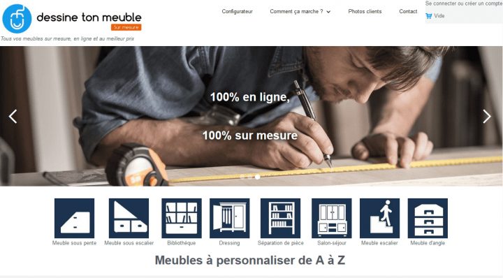 Dessine Ton Meuble", Une Solution Pour Créer Son Meuble Sur à Meuble Sur Mesure En Ligne