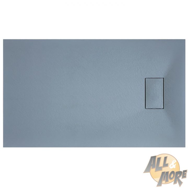 Détails Sur Bac À Douche 90X140 Cm Gris Effet Pierre Ardoise No Marbre  Résine Réductible tout Receveur De Douche 90X140