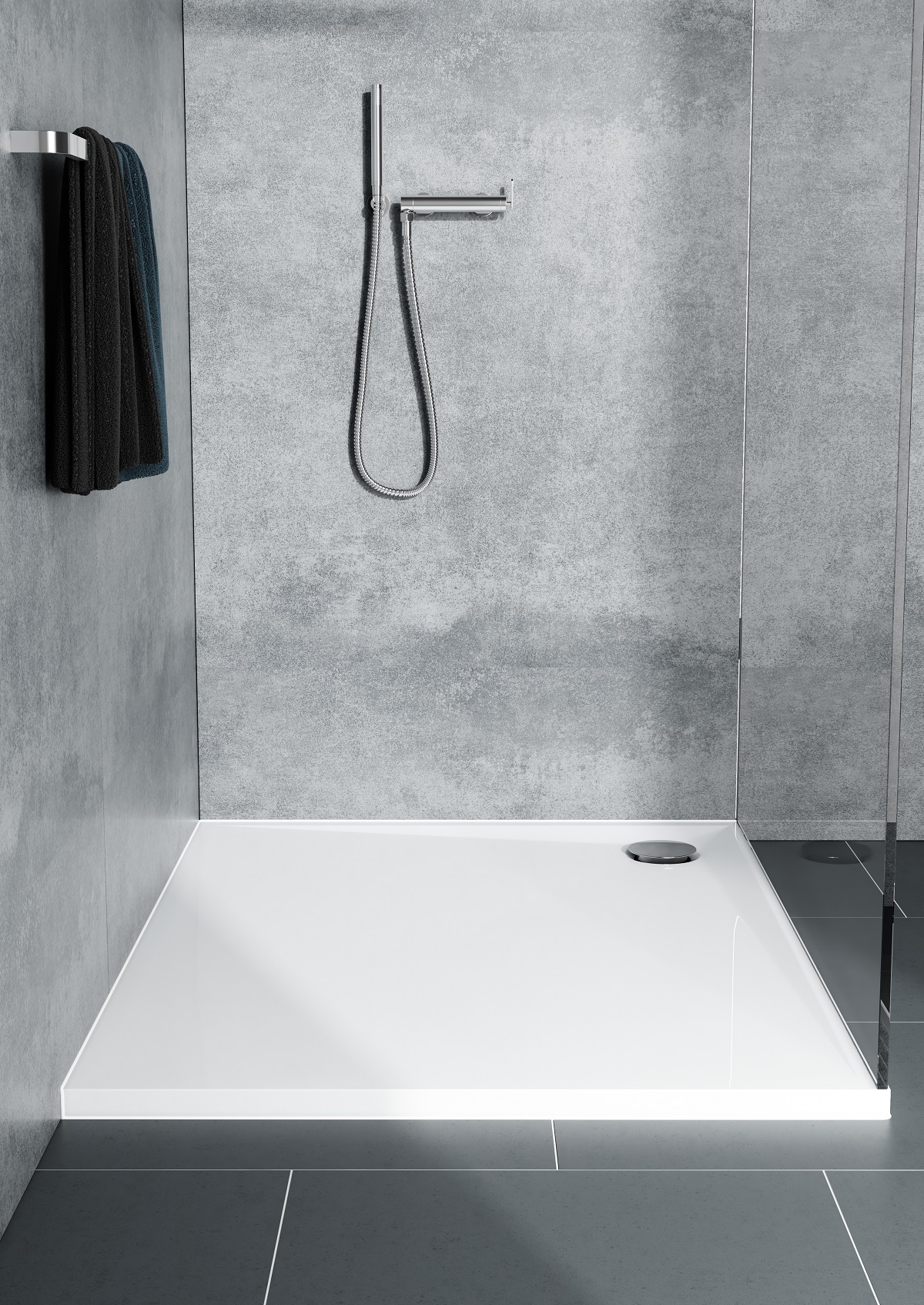 Détails Sur Bac De Douche Receveur Plat 80X80 90X90 90X100 80X100 90X120  Stabilsound Plus serapportantà Baque A Douche