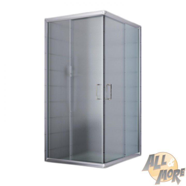 Détails Sur Cabine De Douche Paroi De Douche 90X70 H185 Cm Verre Opaque  Angulaire Alabama intérieur Cabine De Douche 70X90