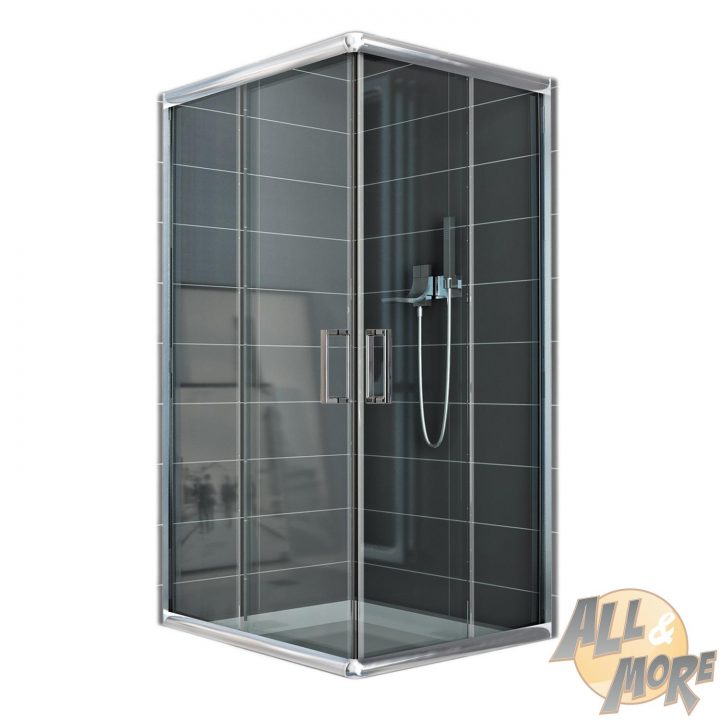 Détails Sur Cabine De Douche Paroi Douche 100X80 H185 Cm Verre Transparent  Angulaire Alabama serapportantà Cabine De Douche 100X100