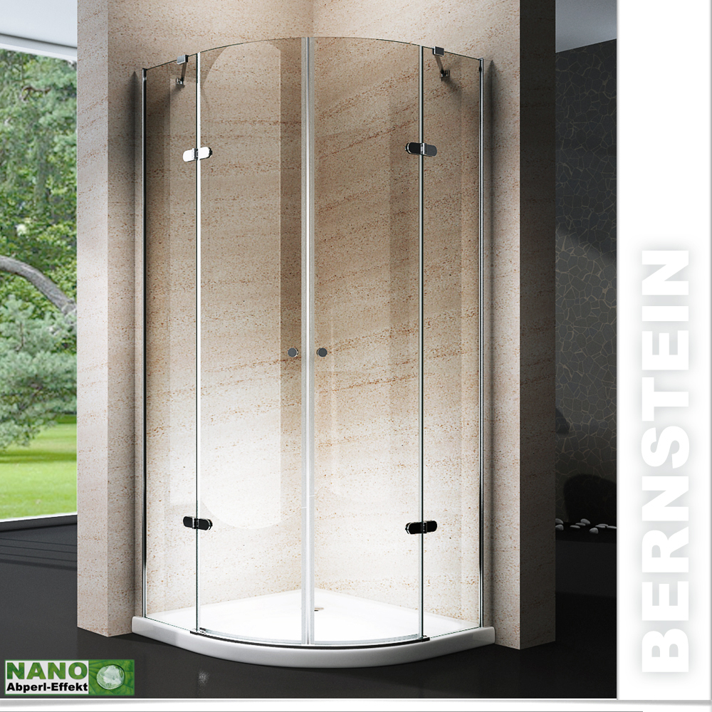 Détails Sur Cabine De Douche, Quart De Cercle, En Verre Véritable Nano, 90  X 90 X 195Cm pour Paroi De Douche 90X90