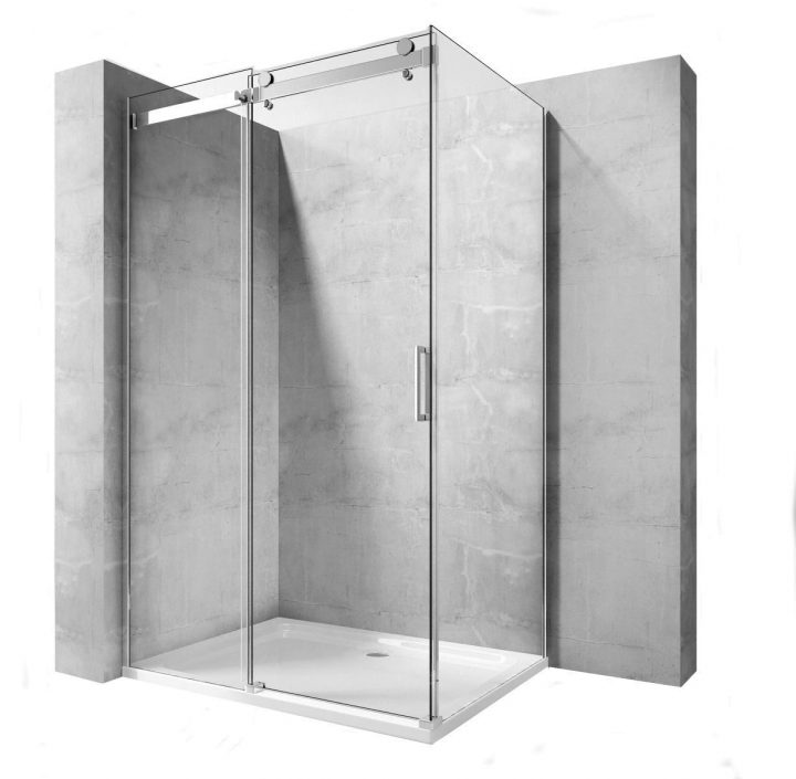 Détails Sur Cabine De Douche Whistler 80X100 / 90X 120 Verre 8 Mm Stone  Glass Bain Porte Rea serapportantà Cabine De Douche 80X100