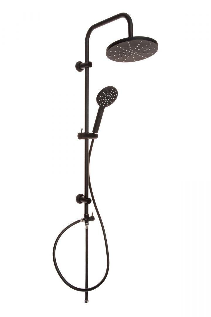 Détails Sur Colonne Douche Multi Fonction Pomme Douche Grand Glissement  Pluies Couleur Noire pour Colonne Douche Noire