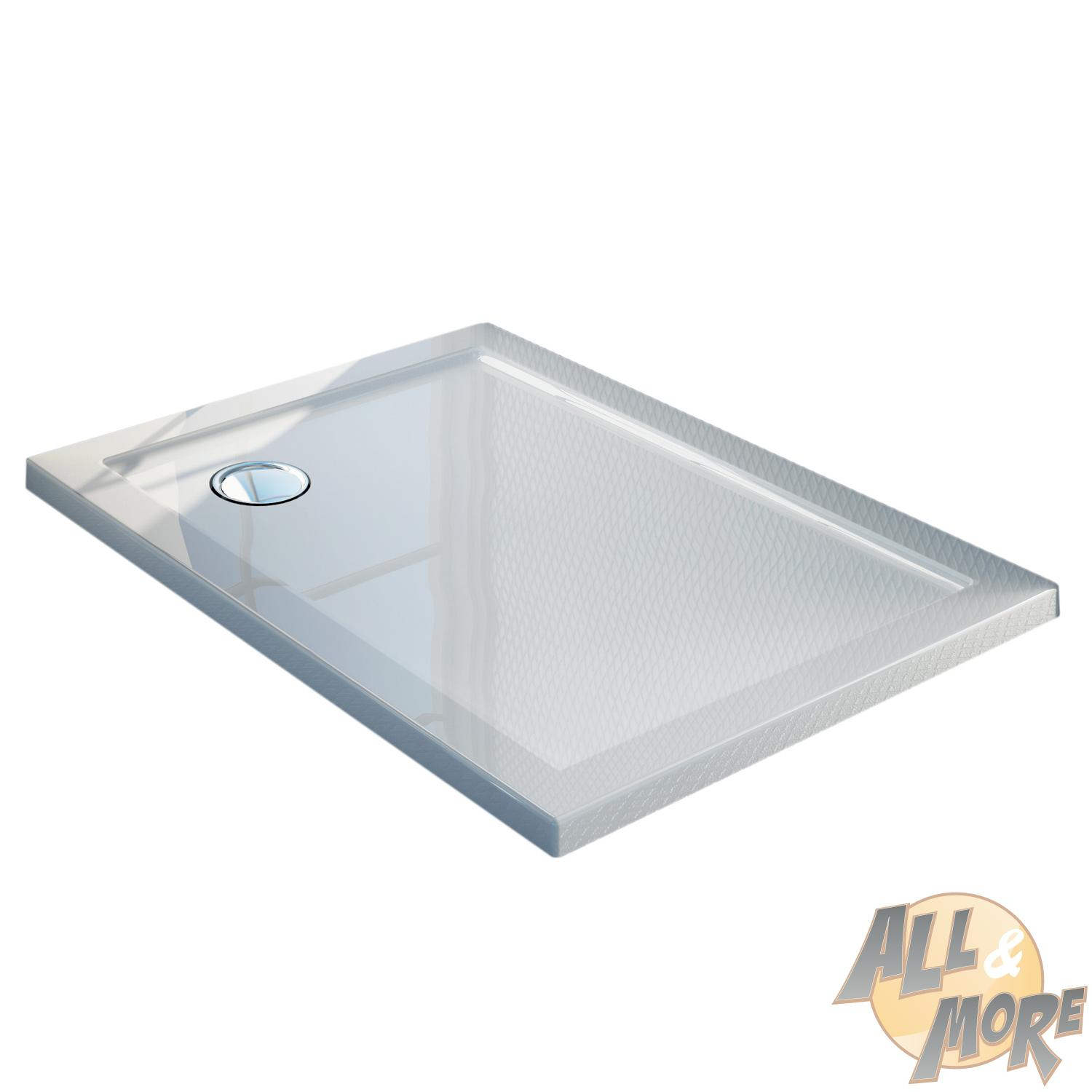 Détails Sur Receveur Plateau Bac Douche 70X100 Cm Blanc Acrylique Rectangle  Angle Angulaire avec Receveur De Douche 70X100