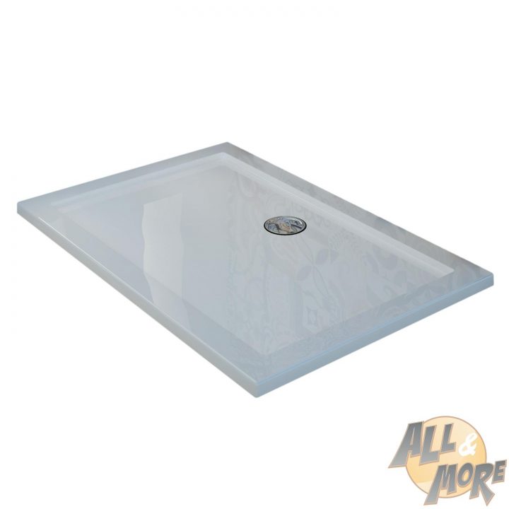 Détails Sur Receveur Plateau Bac Douche 80X120 Cm Blanc Acrylique Rectangle  Angle Angulaire dedans Bac À Douche 80X120