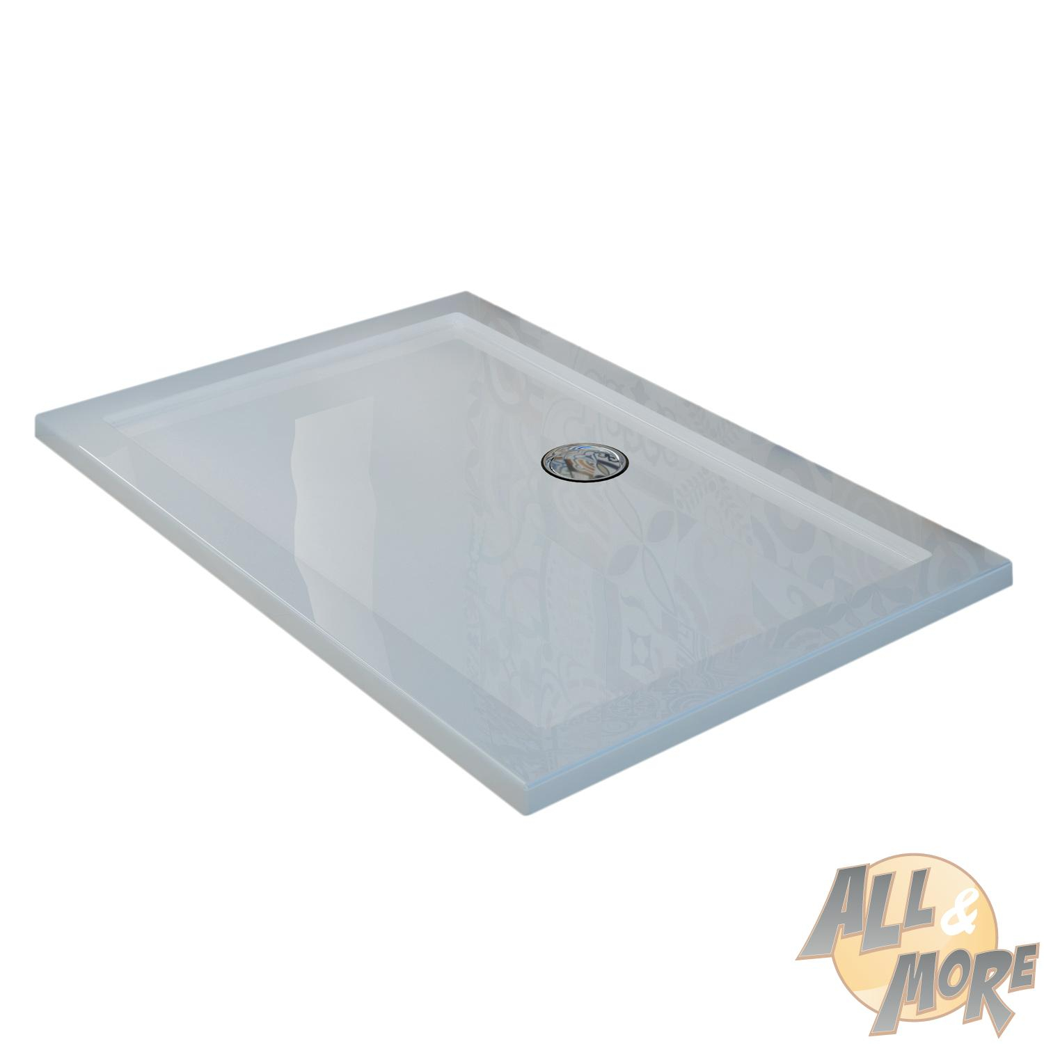 Détails Sur Receveur Plateau Bac Douche 80X120 Cm Blanc Acrylique Rectangle  Angle Angulaire encequiconcerne Bac De Douche 80X120