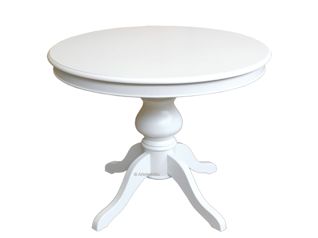 Détails Sur Table Laquée Blanc Ivoire - Table Ronde 100 Cm Avec Allonge -  Salle À Manger dedans Table De Salle À Manger Ovale Avec Rallonge