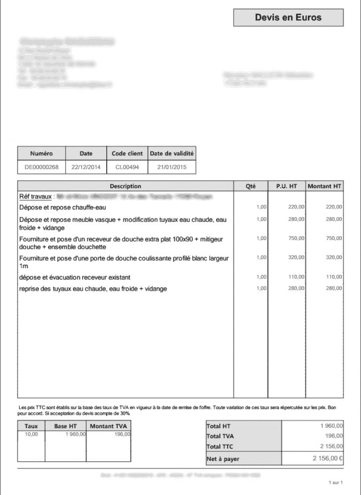 Devis Douche Italienne Montmorency → Tarif Installation intérieur Largeur Douche Italienne