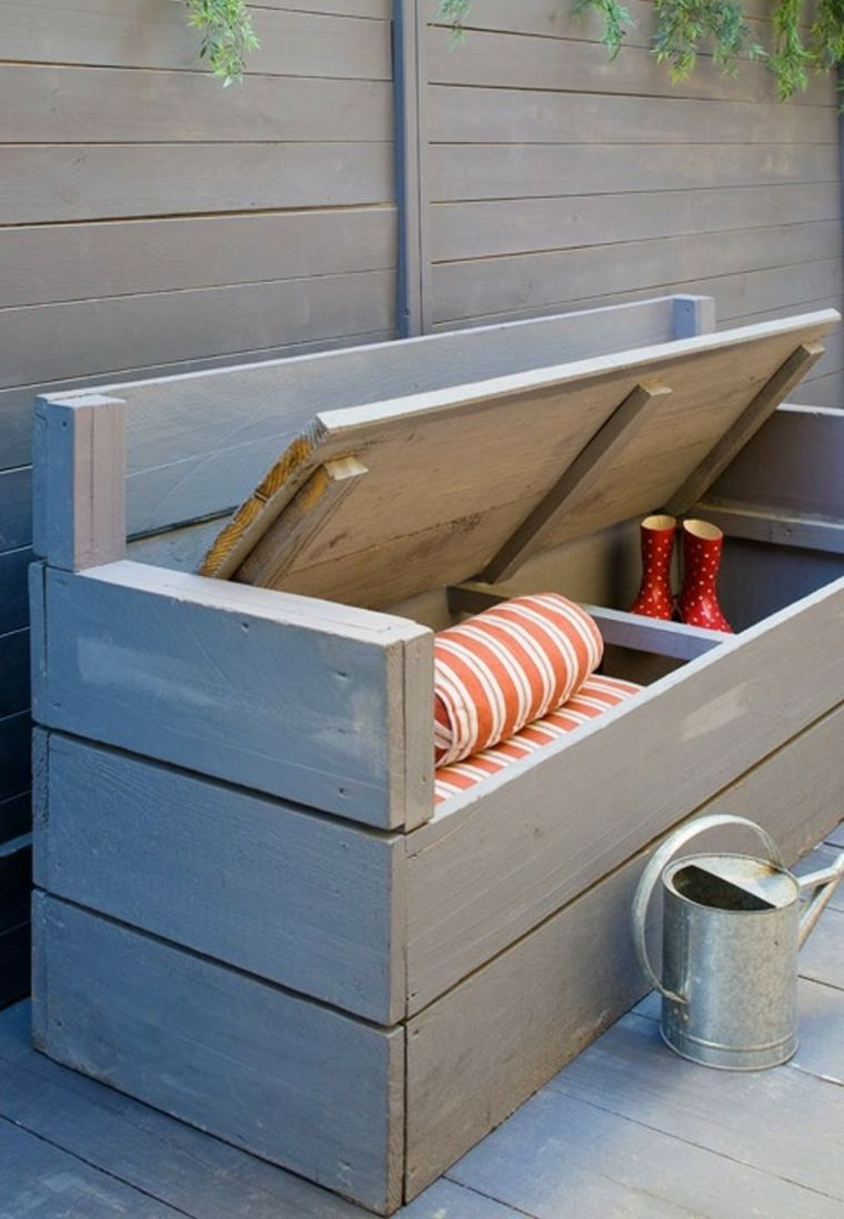 Diy Rangement Outils De Jardin Avec Banc Et Coffre En intérieur Petit Coffre De Jardin