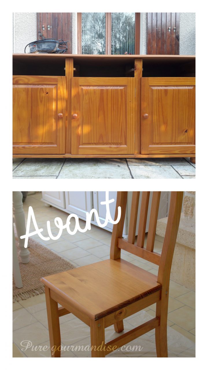 Diy] Repeindre Des Meubles En Pin Vernis | Pure Gourmandise pour Repeindre Un Meuble En Pin