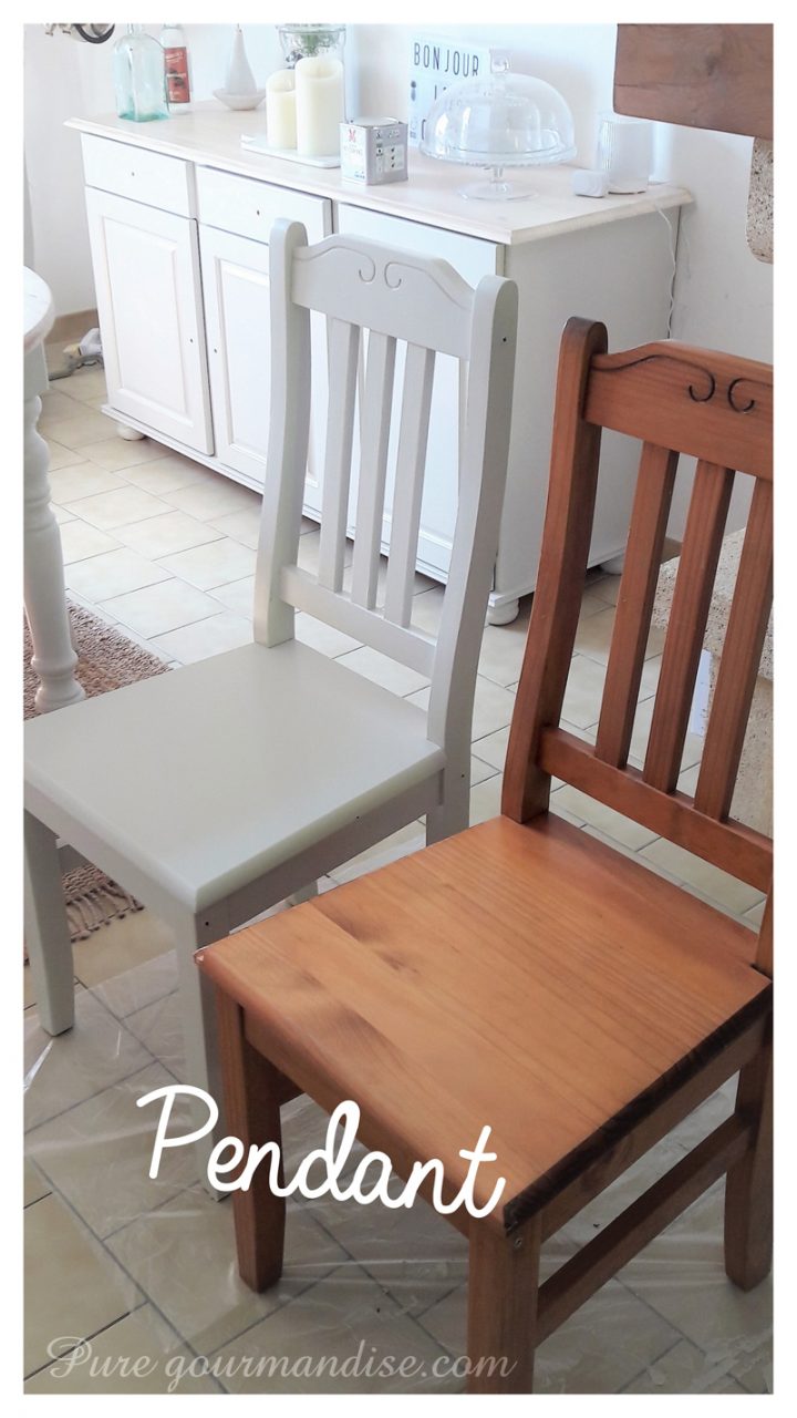 Diy] Repeindre Des Meubles En Pin Vernis | Pure Gourmandise serapportantà Repeindre Un Meuble En Pin