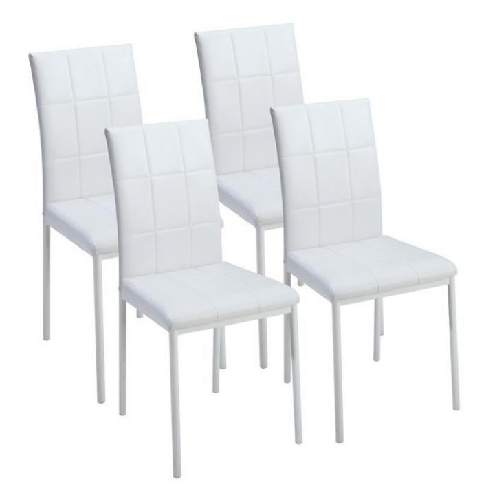 Dona Lot De 4 Chaises De Salle À Manger Blanches avec Chaise Salle A Manger Pas Cher Lot De 4