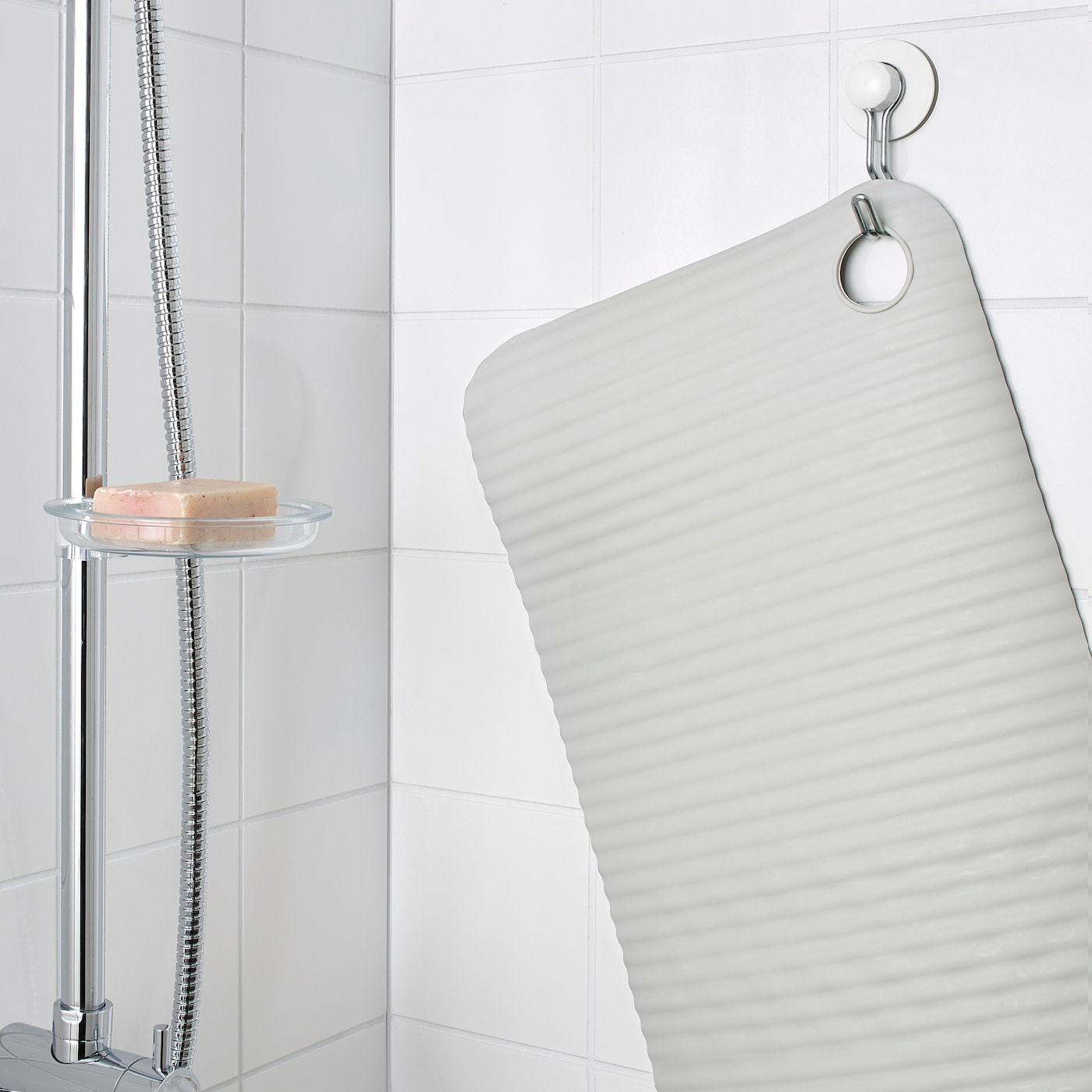 Doppa Tapis De Baignoire - Gris Clair 33X84 Cm pour Tapis De Douche Ikea