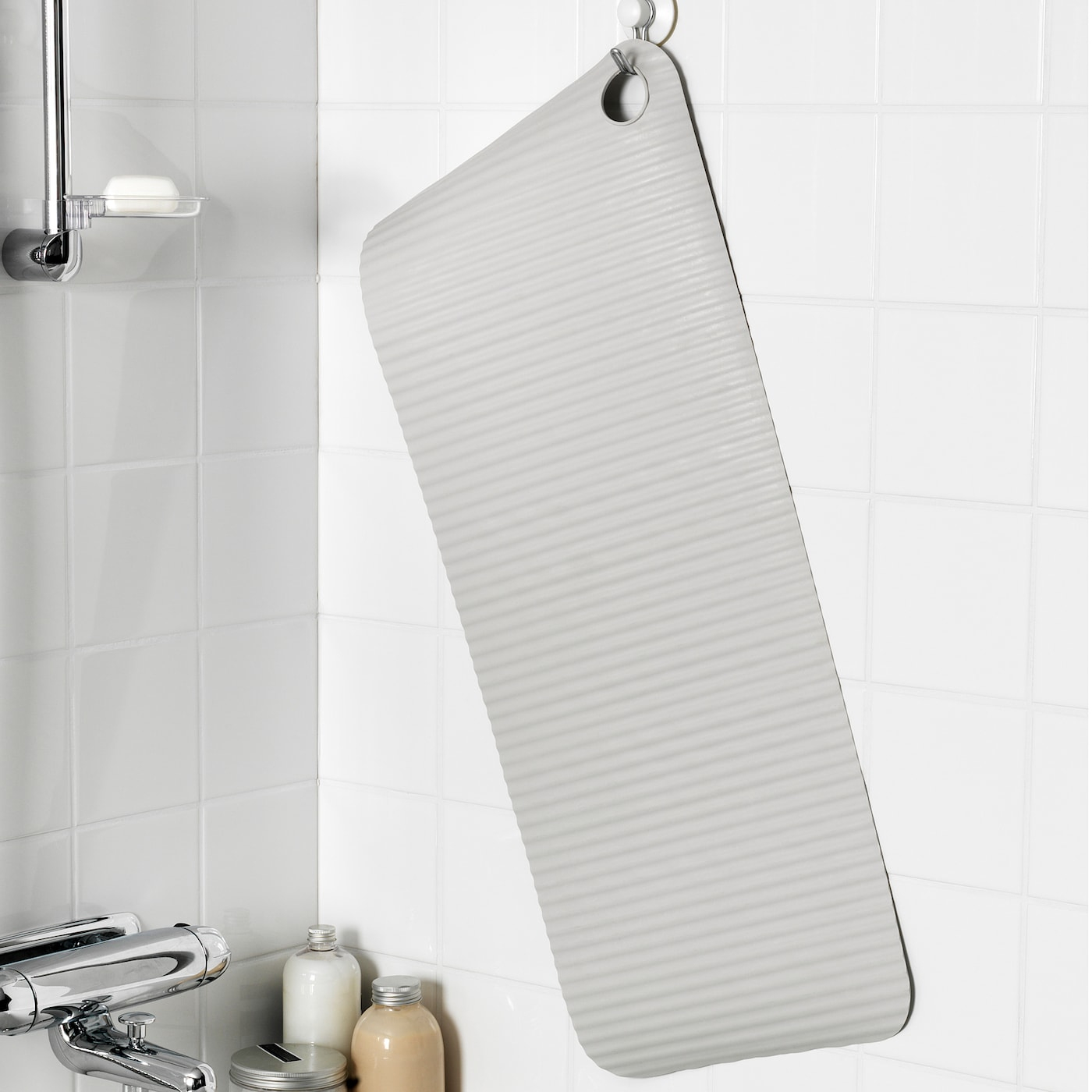 Doppa Tapis De Baignoire - Gris Clair 33X84 Cm pour Tapis De Douche Ikea