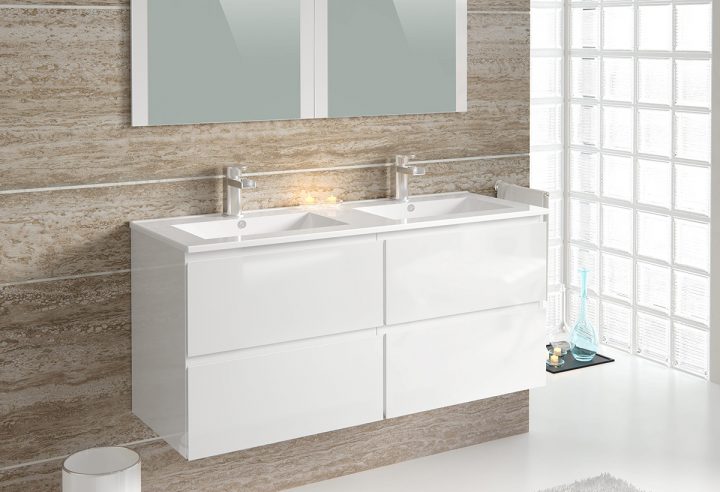 Double Vasque Dans La Salle De Bain : Laquelle Choisir à Meuble Salle De Bain Pas Cher But