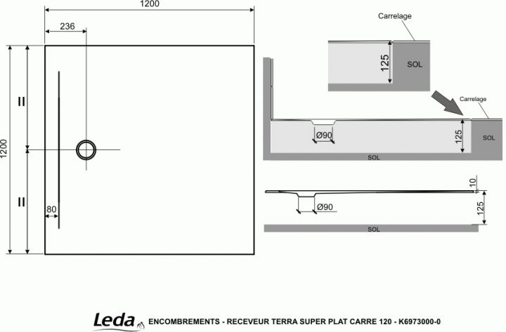 Douche À L Italienne Dimension. Receveurs De Douches à Douche Italienne Dimension