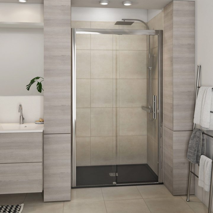 Douche Adena, Avec Receveur Osaka2 Noir 90X120 Cm En 2020 à Receveur Douche 90X120