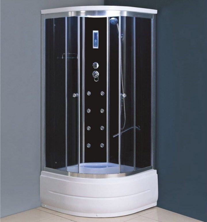 Douche Balnéo D'angle Thessa 6 Jets De Massage Réglables pour Cabine De Douche Pas Chere