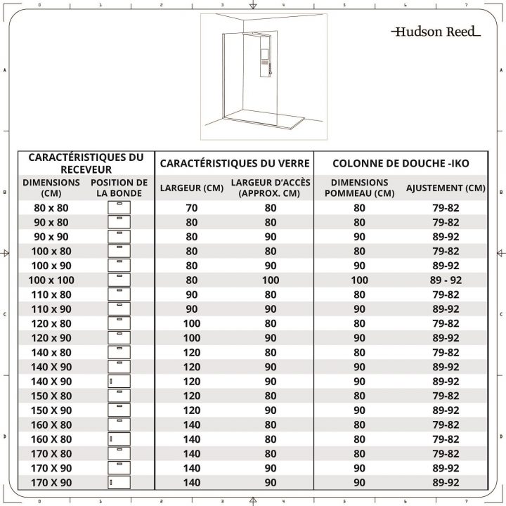 Douche Italienne – Receveur De Douche À Profil Fin & Colonne De Douche  Thermostatique – Multiples Tailles Disponibles – Iko serapportantà Largeur Douche Italienne