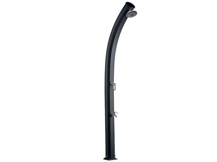 Douche Solaire Aluminium Formidra Jolly Curved 33L Coloris Anthracite concernant Douche Solaire Aluminium