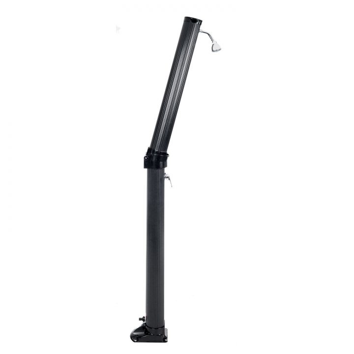 Douche Solaire Et Socle Courbée Abs Noir Solarid Plus, 23 tout Douches Solaires Soldes