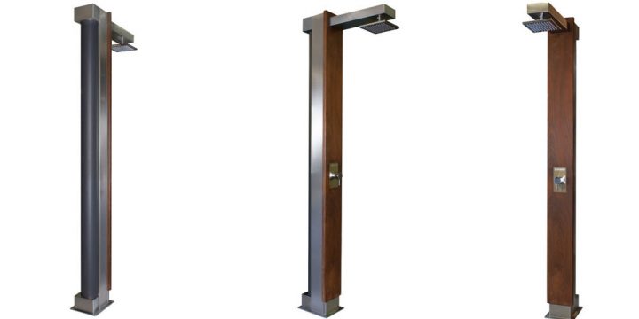 Douche Solaire Pluvium En Bois Inox – Oogarden France destiné Douches Solaires Soldes