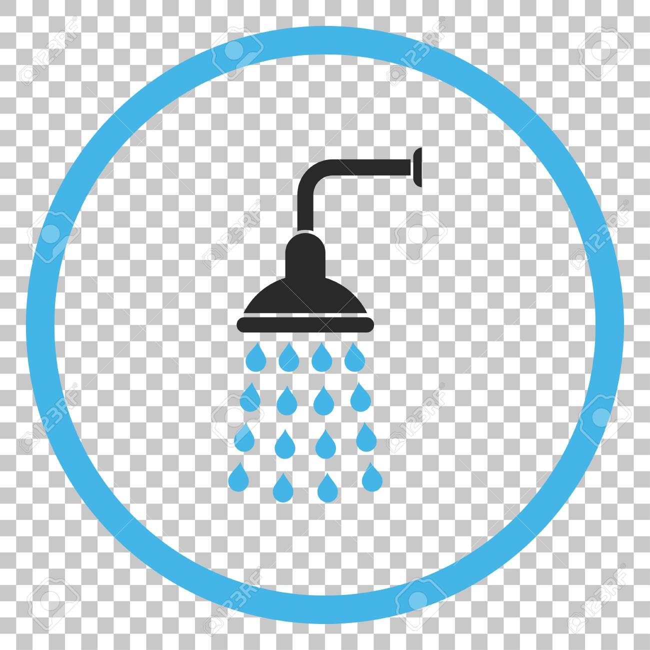Douche Vecteur Icône. Le Style D'image Est Un Symbole Bleu Et Gris  Pictogramme Plat. dedans Pictogramme Douche