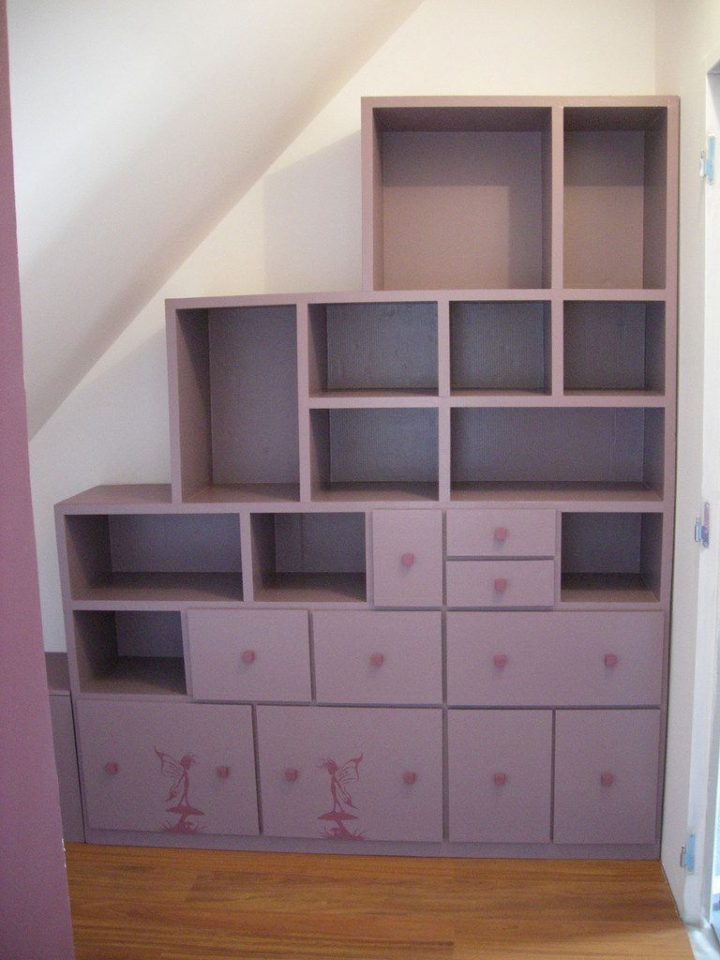 Dressing Sous Pente – Meubles En Carton dedans Meuble Mansarde