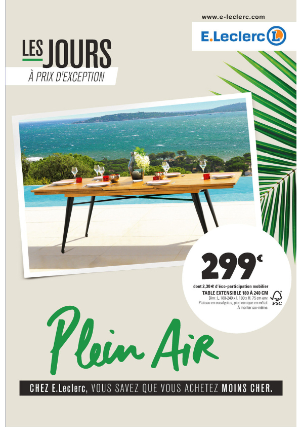 E.leclerc – Plein Air | Cataloguespromo pour Salon De Jardin Leclerc Catalogue
