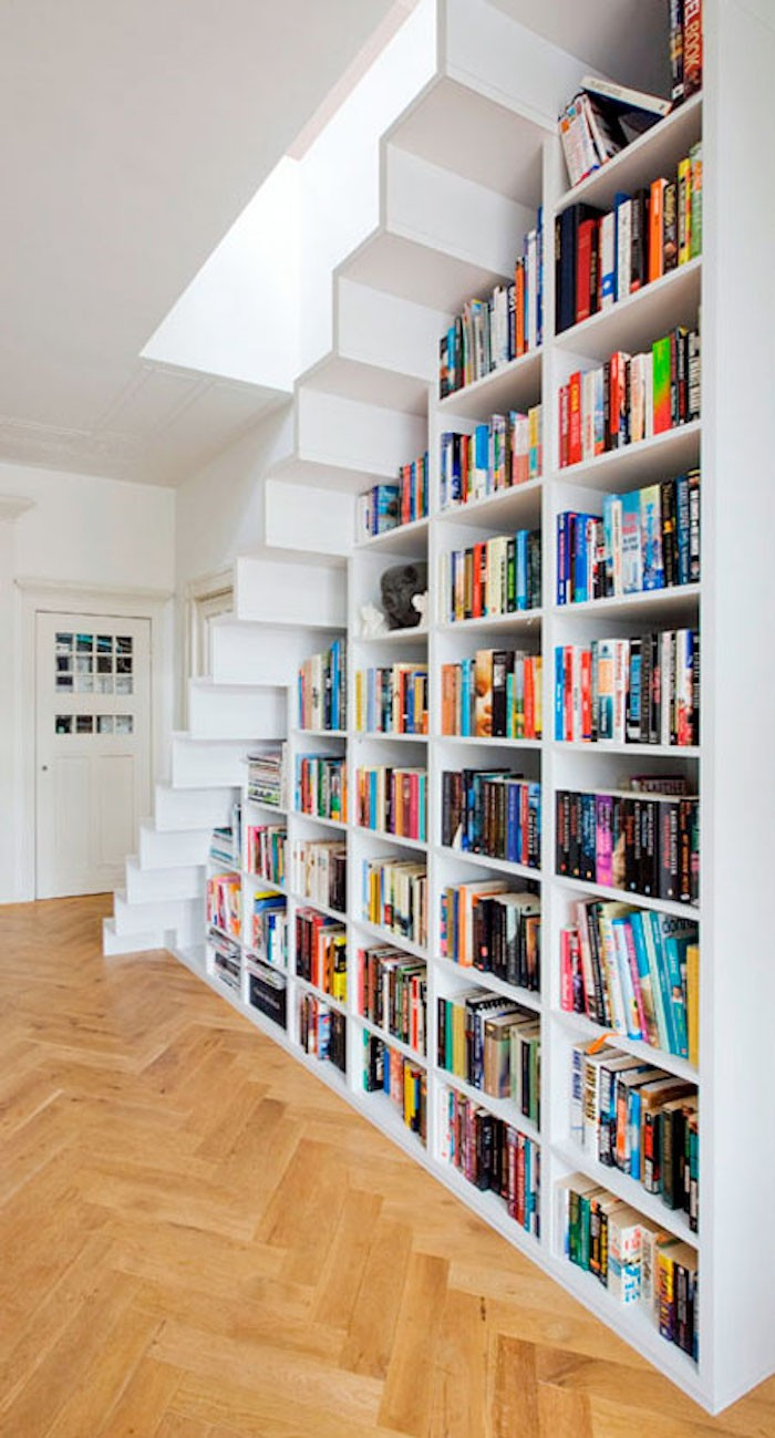 ▷ 1001+ Idées | Bibliothèque Escalier – Des Marches Et Des à Meuble Multicase
