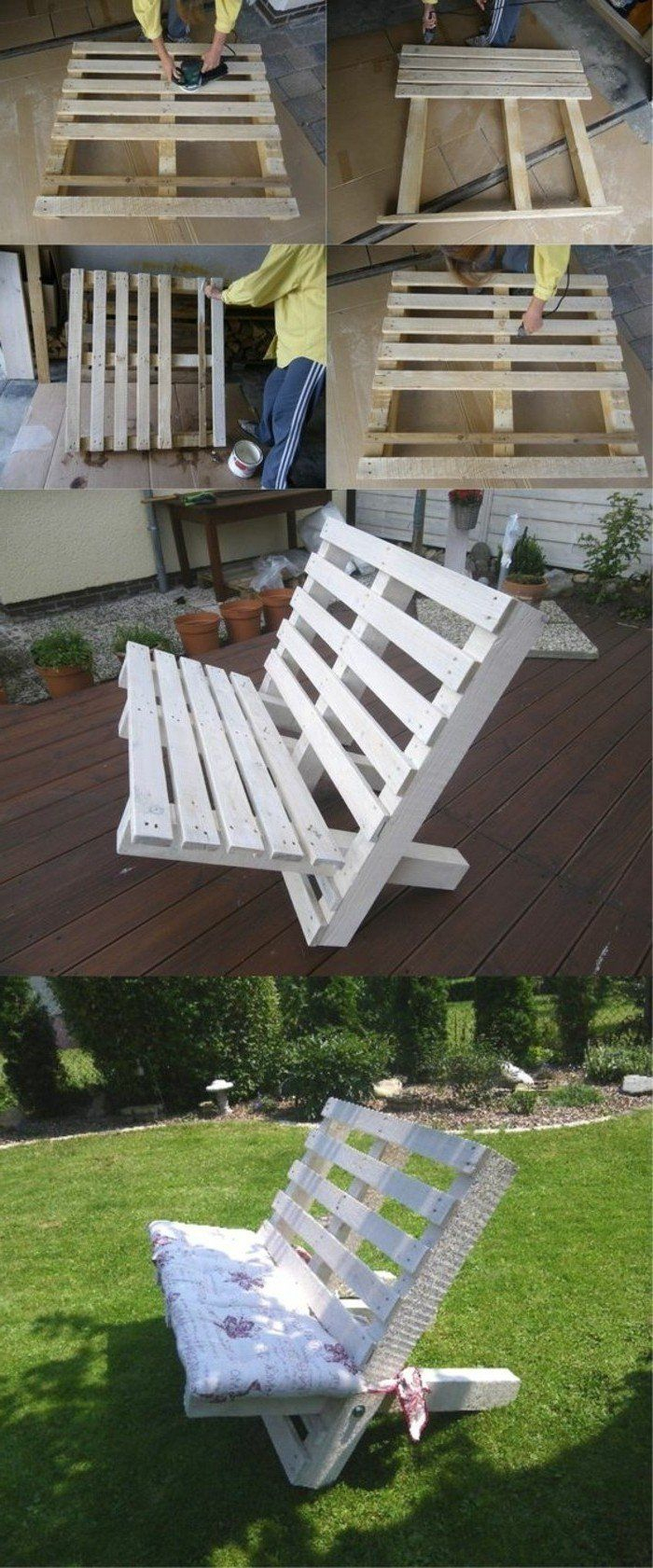 ▷1001+ Idées Pour Fabriquer Un Banc En Palette Charmant avec Fabriquer Meubles Jardin Avec Des Palettes