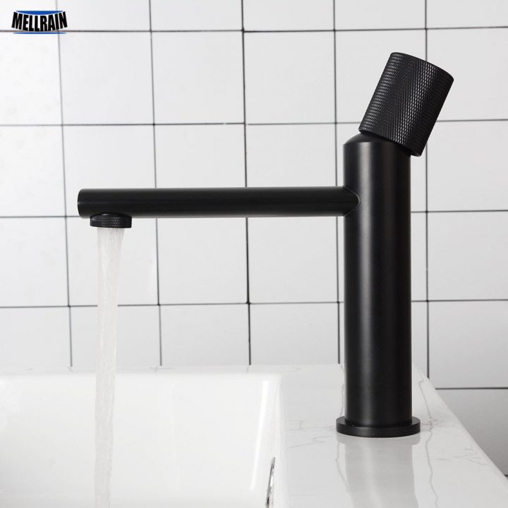 €50.45 40% De Réduction|Robinet De Salle De Bains En Laiton | Noir Mat Et  Rose Or 100% Robinet De Lavabo Conception De Molurage Robinet Mitigeur  D'eau intérieur Robinet Noir Mat