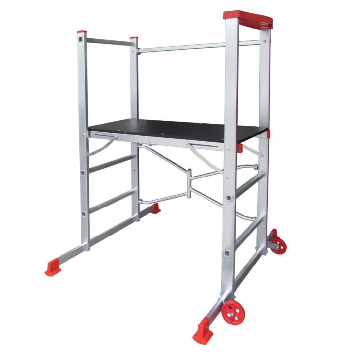 Échafaudage Pliant Mini Hailo Avec Tablette Porte-Outils H encequiconcerne Echafaudage Jardin