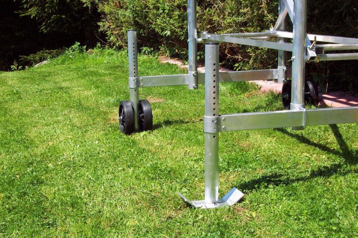 Echafaudage Roulant Aluminium Hauteur Travail 4,5 M Taille serapportantà Echafaudage De Jardin