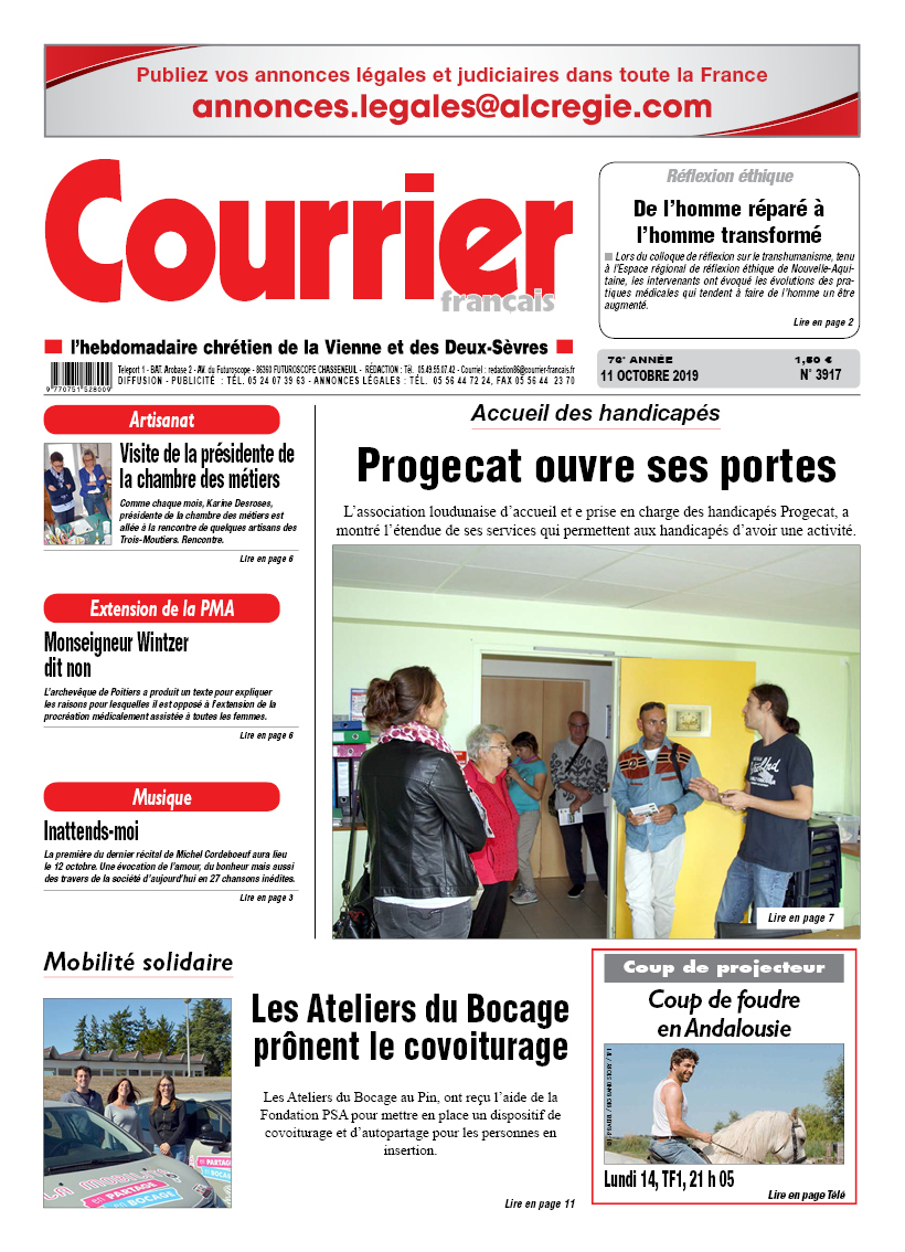 Edition De La Vienne / Deux-Sèvres Du 11/10/2019 tout Chambre Des Metiers Poitiers