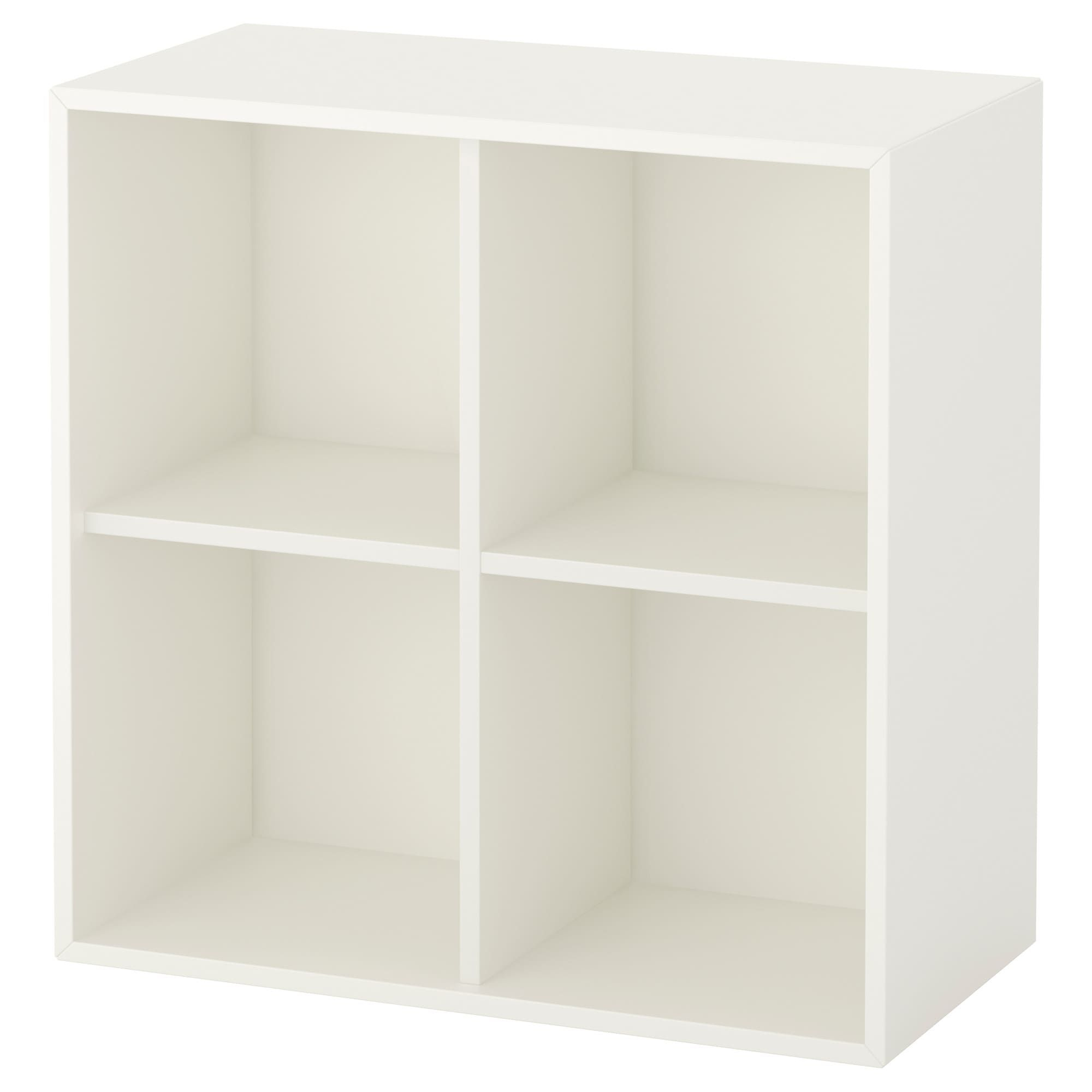 Eket Regalelement 4 Fächer, Wandmontiert Weiß | Ikea dedans Ikea Meuble Case