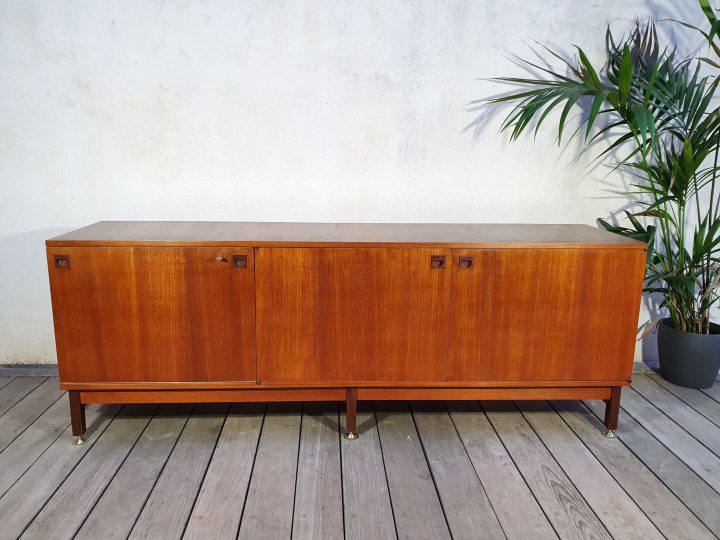 Enfilade André Monpoix Pour Meuble Tv 67 Teck Année 60 pour Meuble Année 60