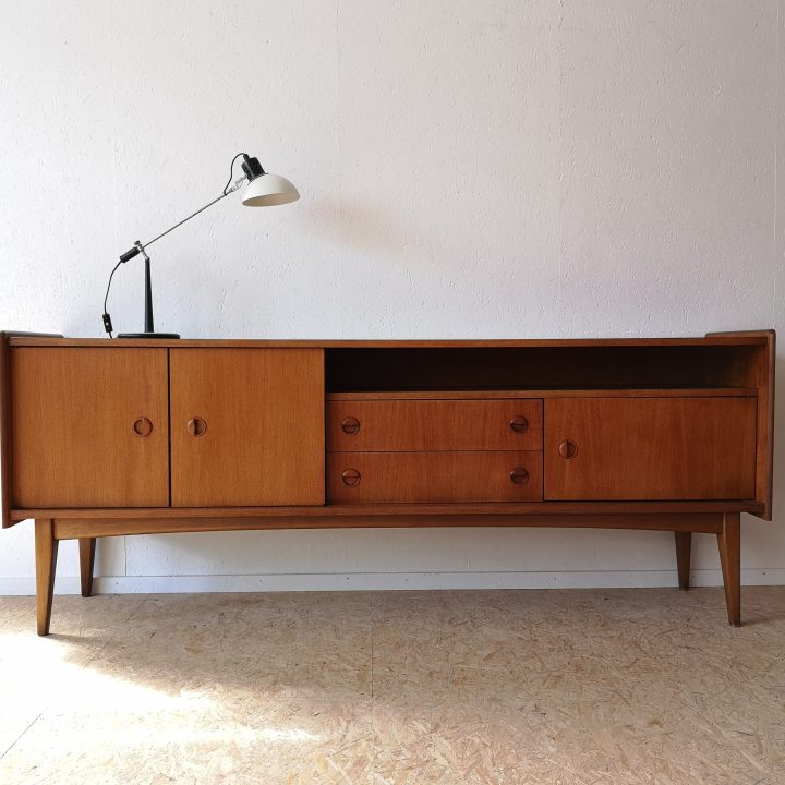 Enfilade / Meuble Tv En Teck Années 60 destiné Meuble Tv Hauteur 80 Cm