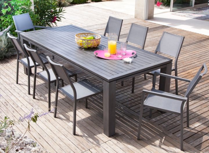 Ensemble Chaise Et Table De Jardin Sol Salon Aluminium encequiconcerne Auchan Table De Jardin
