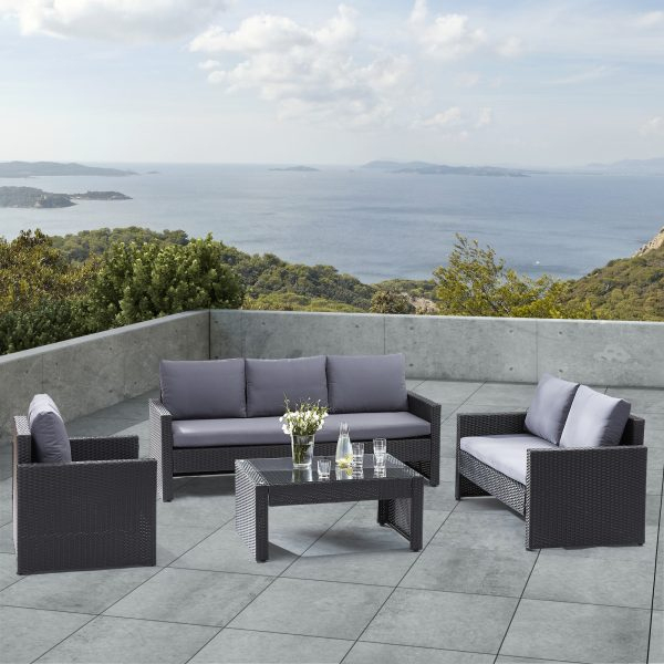 Ensemble Confort Verre Noir S3+S2+F1+1Tb – Wilsa Garden intérieur Abri De Jardin Tampa