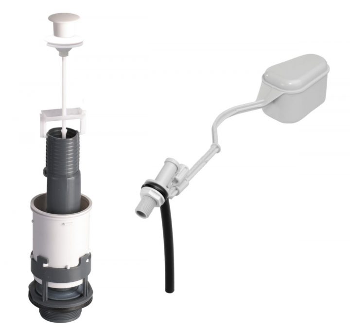 Ensemble Mécanisme De Wc À Tirette + Robinet Flotteur F12 Mx12 pour Robinet Flotteur Chasse D Eau