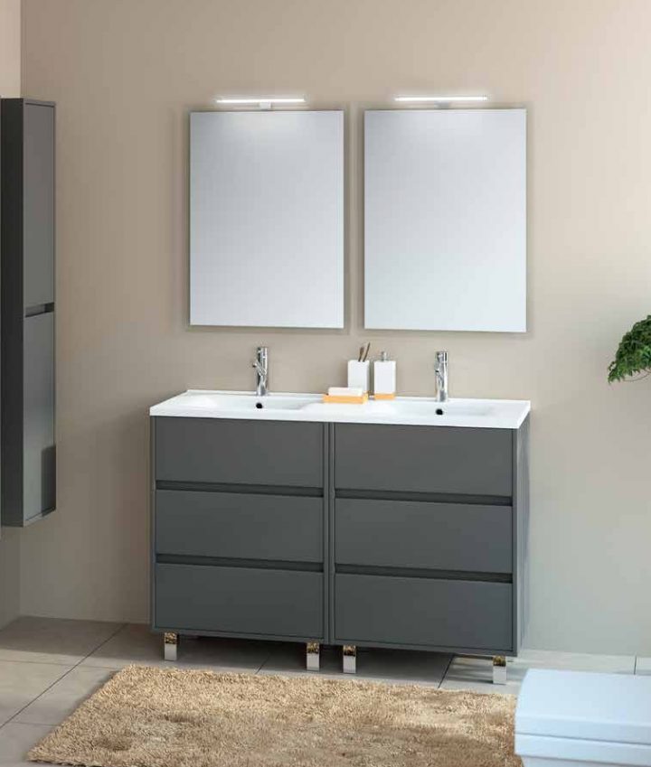 Ensemble Meuble Salle De Bain 120 Cm À Poser Au Sol,Arenys serapportantà Meuble Salle De Bain