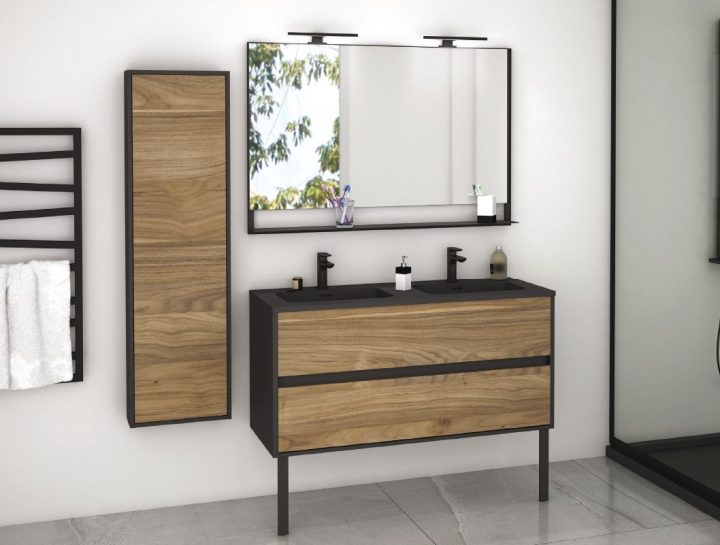 Ensemble Meuble Salle De Bain Harmonie De Chez Discac À concernant Meuble Salle De Bain À Poser Au Sol