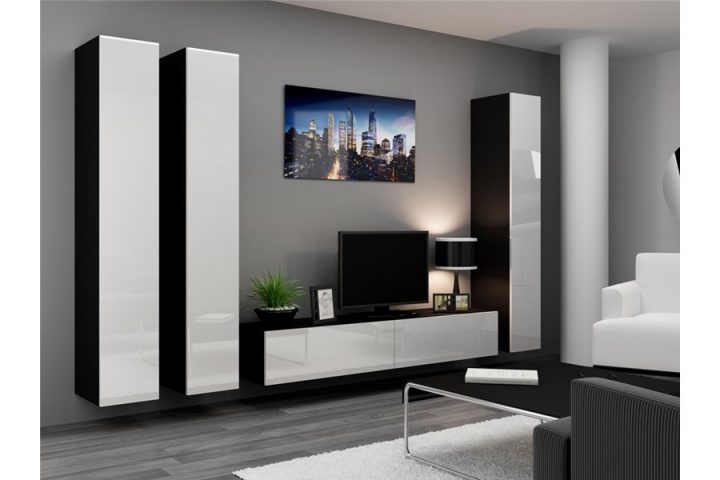 Ensemble Meuble Tv Design Suspendu Kiko – Chloe Design serapportantà Meuble Suspendu Salle À Manger Ikea