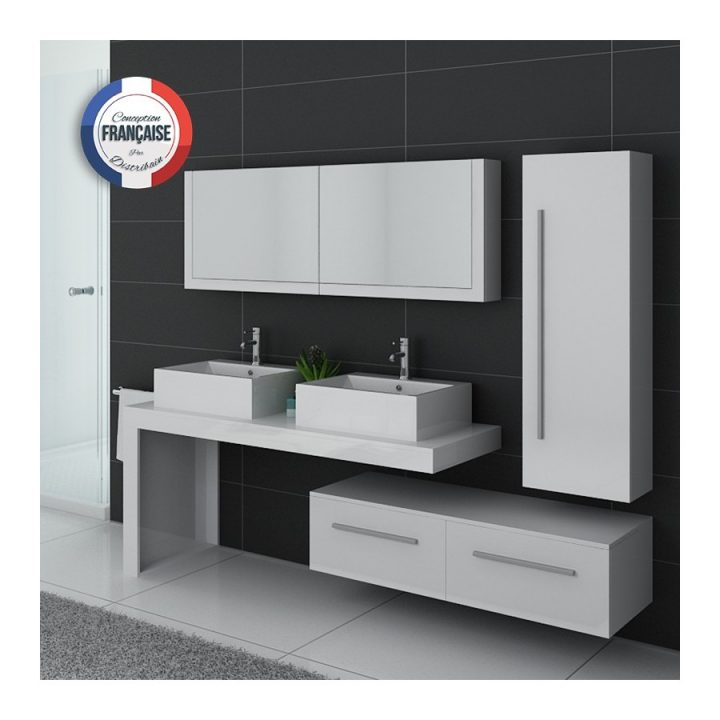 Ensemble Meubles Salle De Bain, Meubles Salle De Bain Blanc Dis9350B:  Salledebain dedans Armoirette Salle De Bain