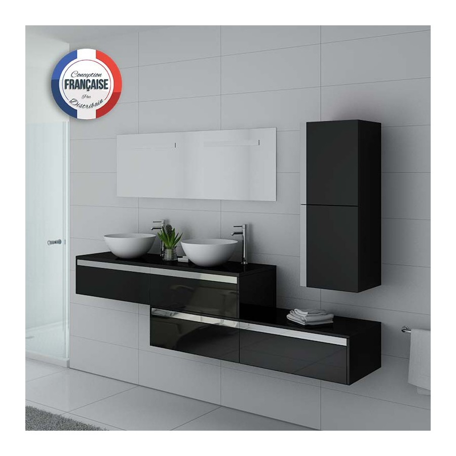 Ensemble Meubles Salle De Bain, Meubles Salle De Bain Noir Dolce Vita N :  Salledebain avec Meuble Salle De Bain Noir Laqué