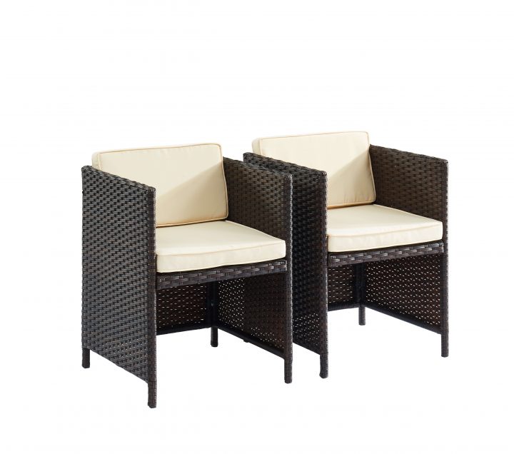 Ensemble Repas Symi En Résine Tressée Marron : 1 Table, 4 dedans Beau Rivage Salon De Jardin Loma